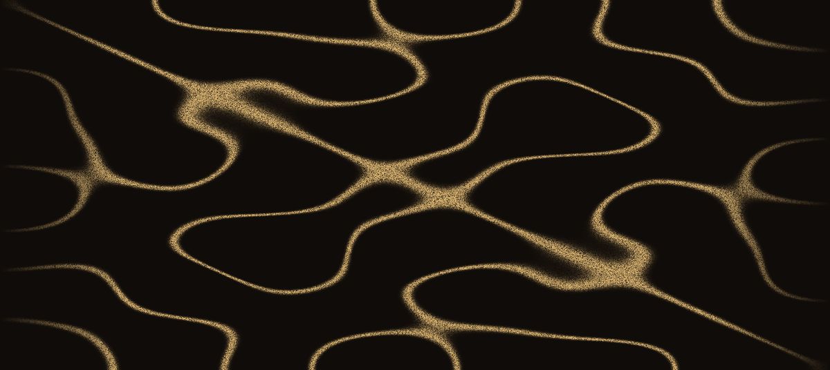 A Chladni figure: fine particles settling along the nodal lines of a vibrating plate, sound made visible